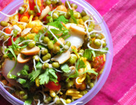Modaychya Kad Dhanyachi Bhel : It is bhel with lots of vitamins made with mixed sprouts. You can serve it...