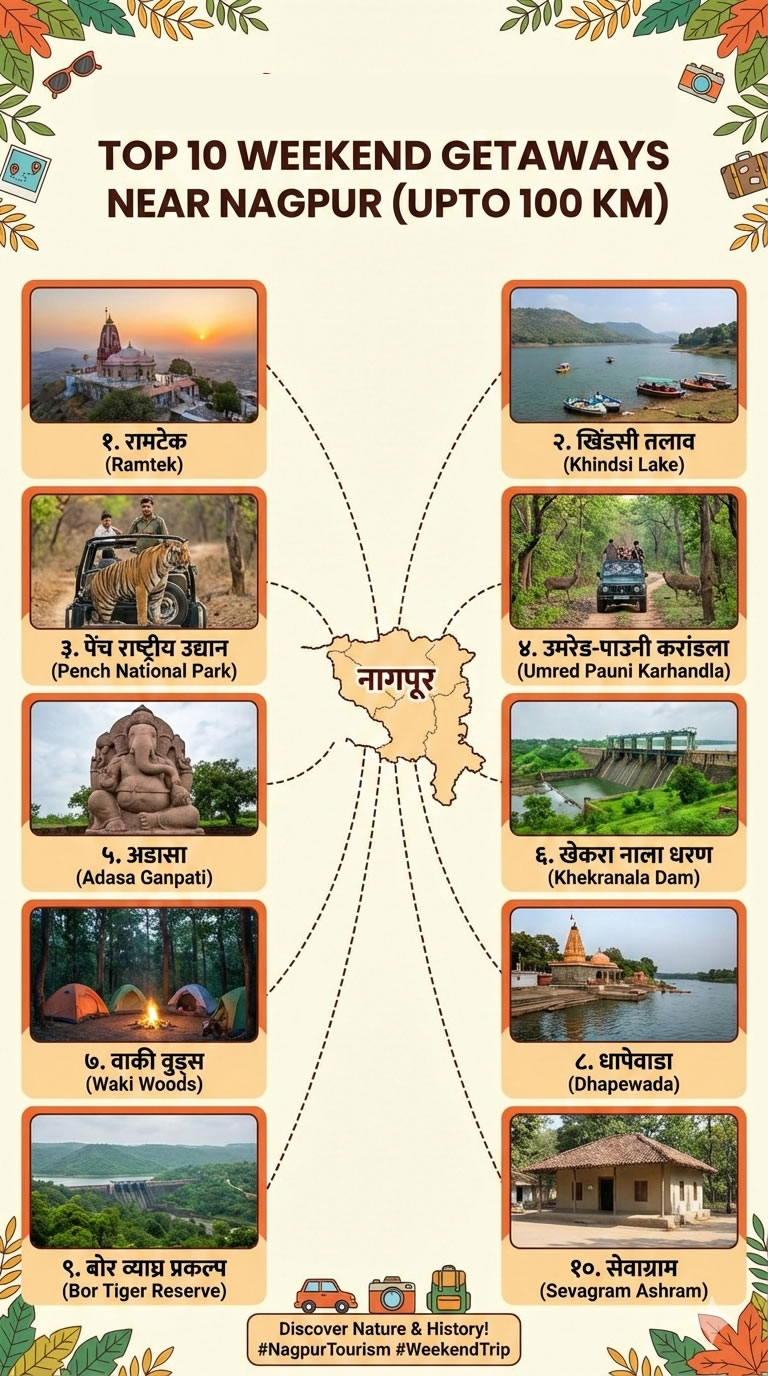 Top 10 Weekend Getaways Near Nagpur Best Places to Visit Within 100 km