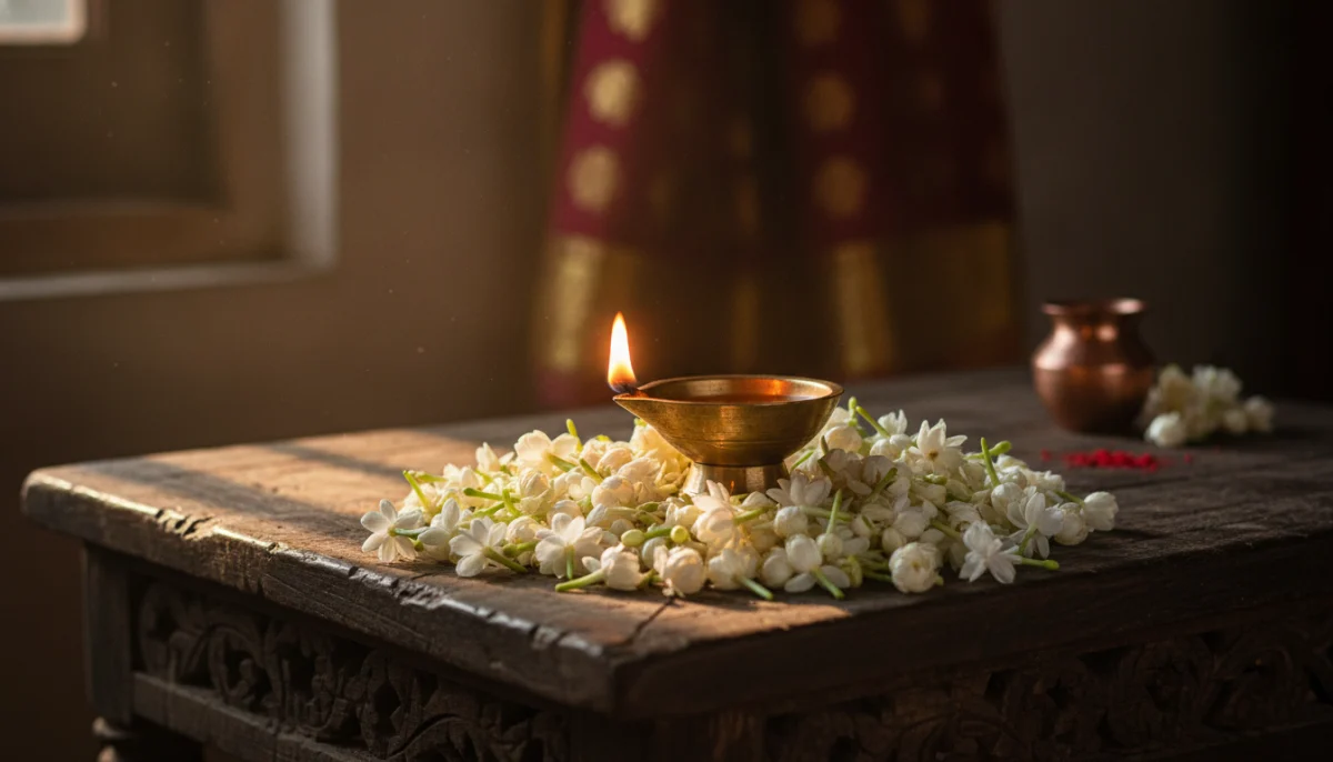 शांत प्रकाशात तेवणारा दिवा दर्शवणारे चित्र जे प्रामाणिकपणावर सुविचार या विषयाचे प्रतीक आहे