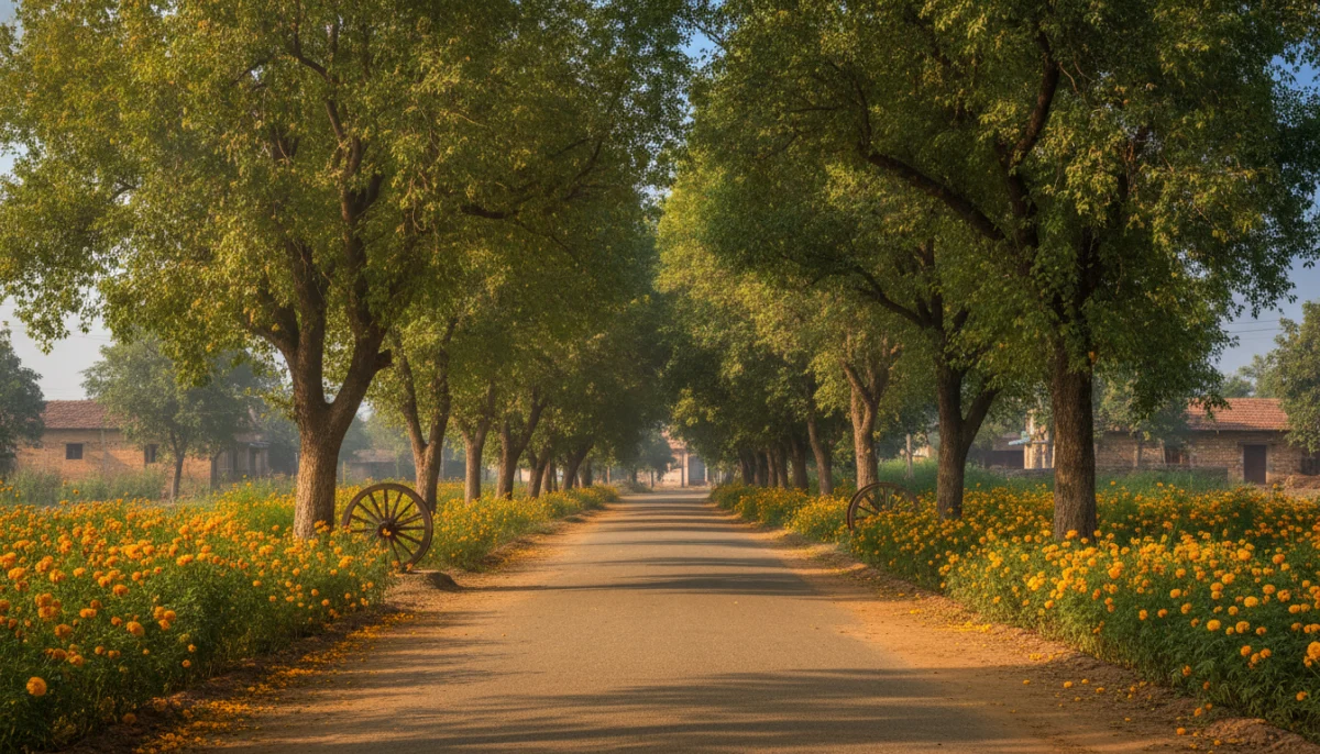 हिरवेगार झाडे आणि सुंदर स्वच्छ निसर्गरम्य परिसर, स्वच्छ भारत निबंध मराठी संदर्भात
